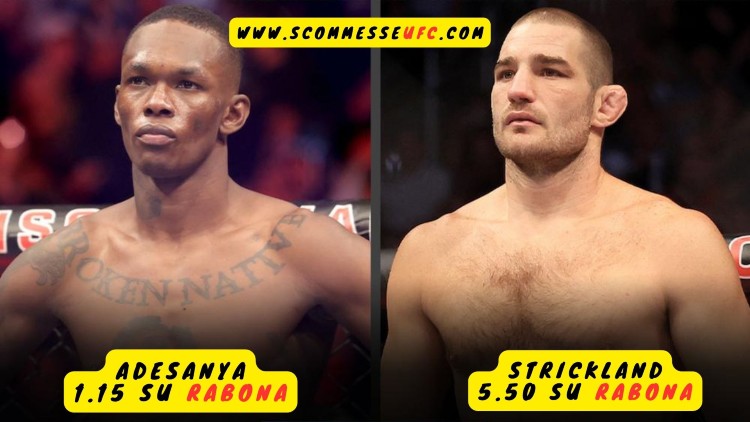 scommesse ufc 293 Adesanya vs Strickland
