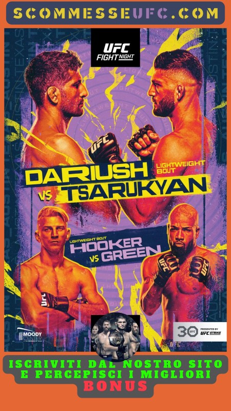 scommesse e pronostico UFC Dariush vs Tsarukyan