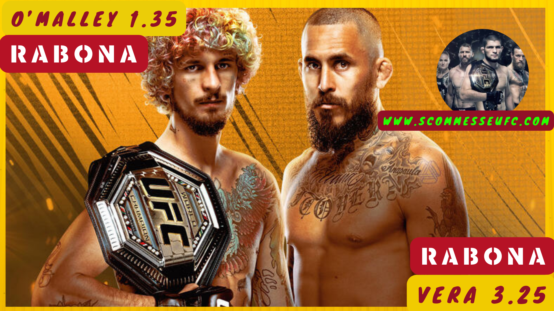 scommesse ufc Omalley vs vera
